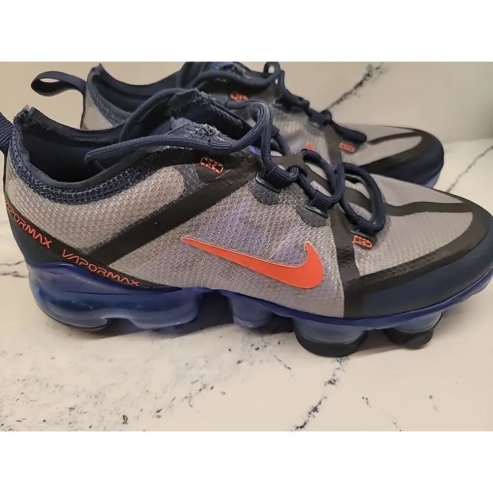 NIKE‎ AIR VAPORMAX 2019 (GS) DARK GREY/BLUE ORANGE US SZ 5Y